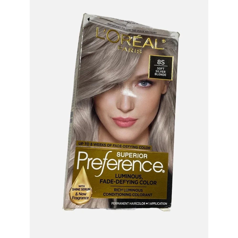 L'Oreal Superior Preference Hair Color Women 8S Soft Silver Blonde Permanent New